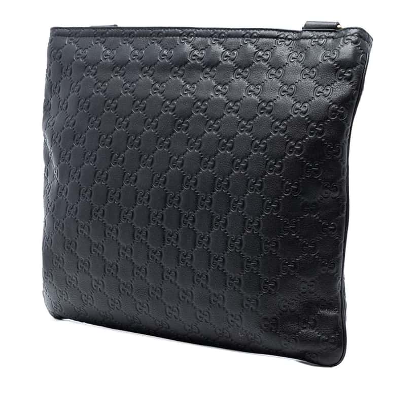 Gucci Guccissima Crossbody Black Leather Good condition - Back View