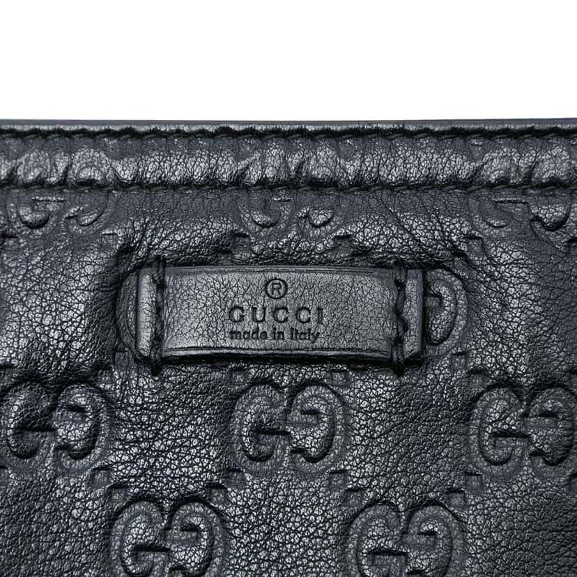 Gucci Guccissima Crossbody Black Leather Good condition - Box View