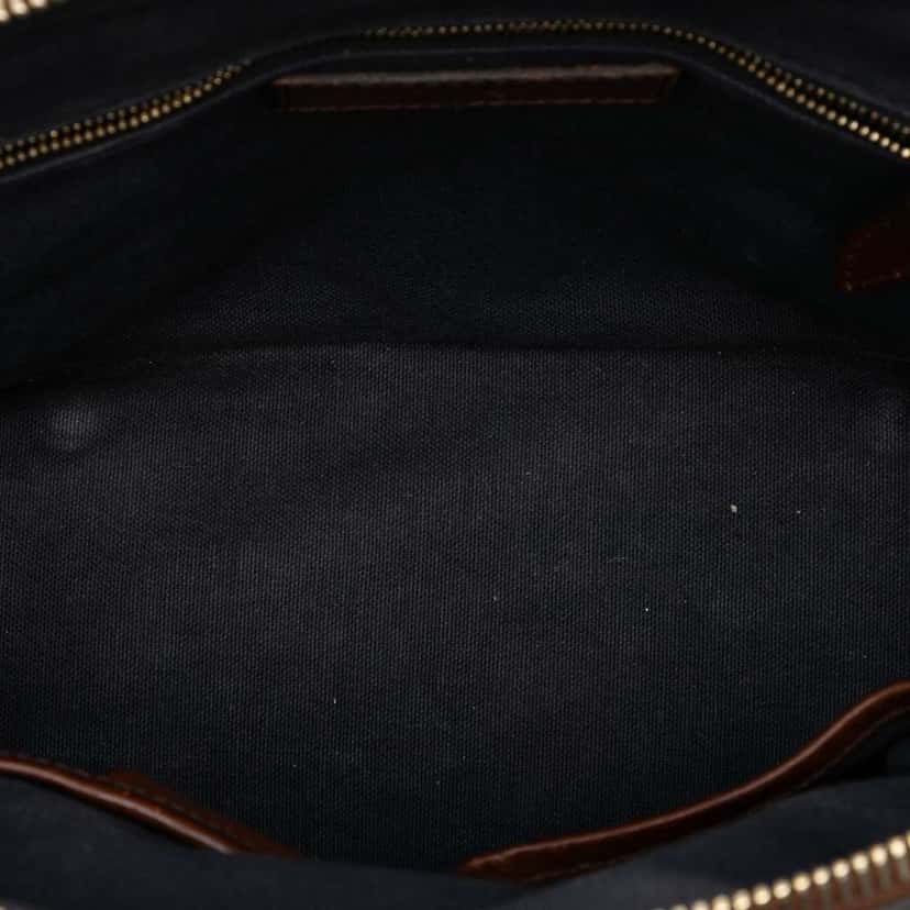 Burberry Small Leather Trimmed House Check Canvas Bridle Orchard Satchel Brown Canvas Good condition - Model View
