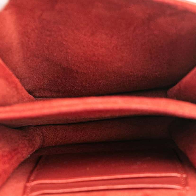 Dior Studded Lambskin Vertical Diorama Crossbody Red Leather Very good condition - Model View