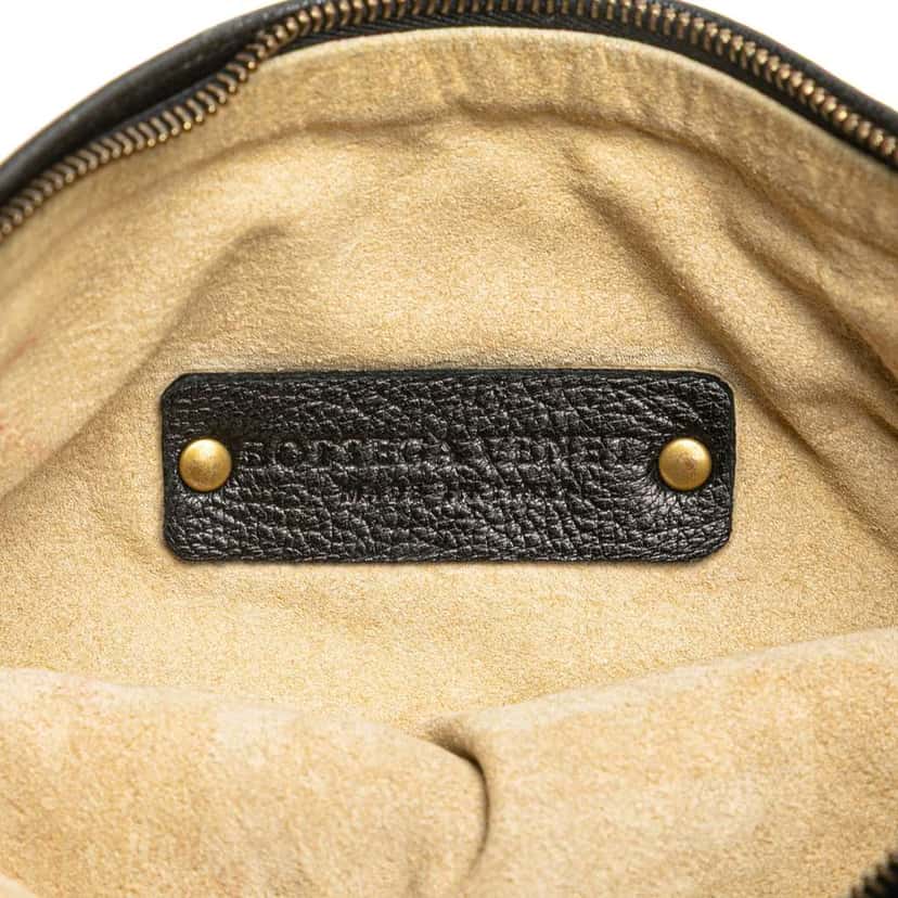 Bottega Veneta Nappa Intrecciato Shoulder Bag Black Leather Good condition - Box View