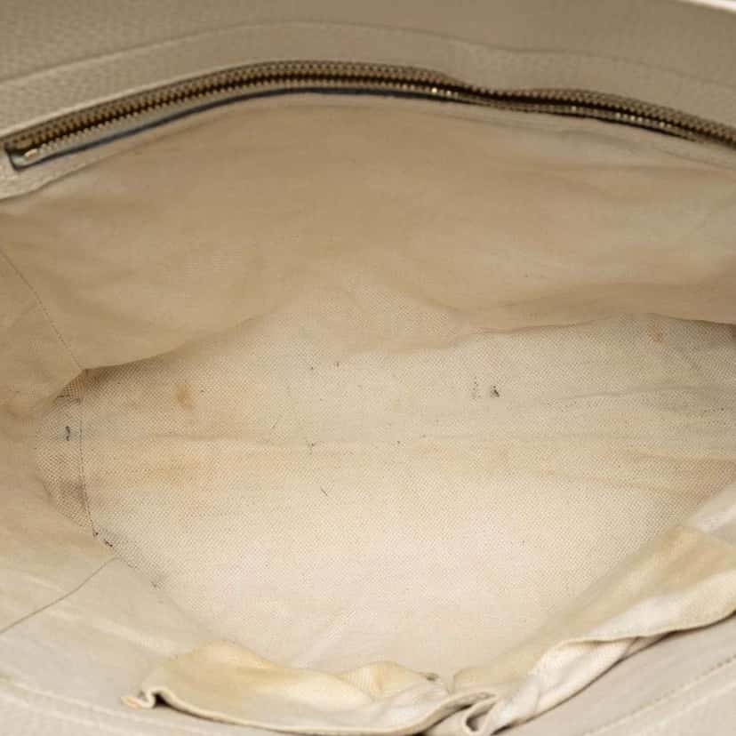 Gucci Leather Swing Convertible Tote White Leather Fair condition - Model View