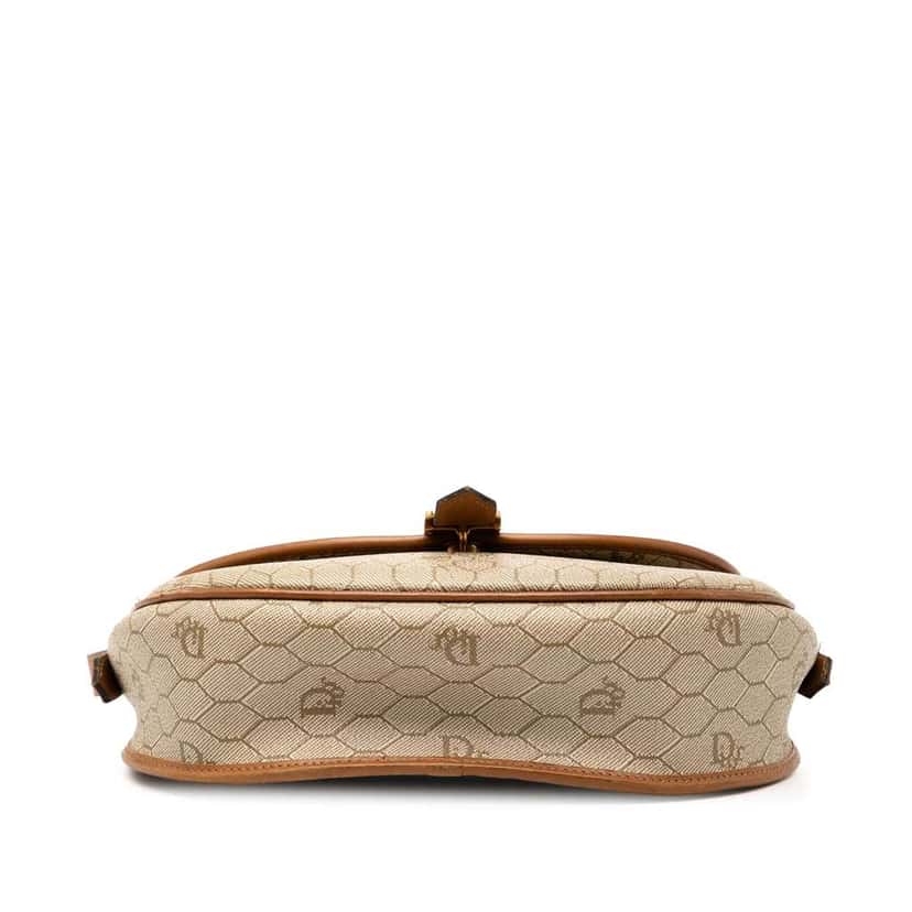 Dior Honeycomb Coated Canvas Crossbody Brown Canvas Good condition - Inside View