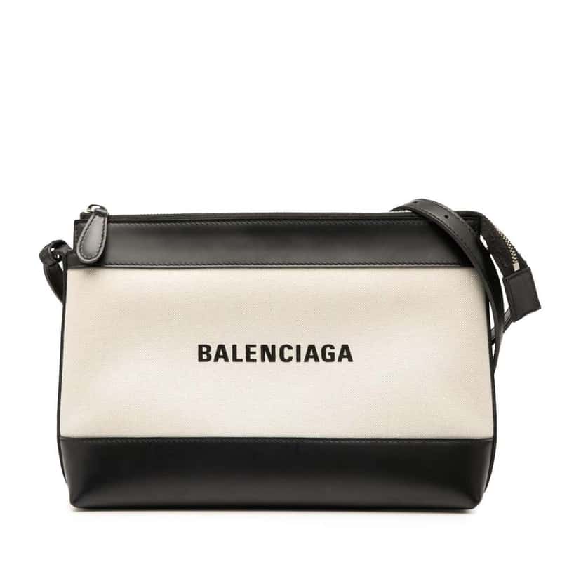 Balenciaga Canvas Navy Crossbody White Canvas Good condition - Front View