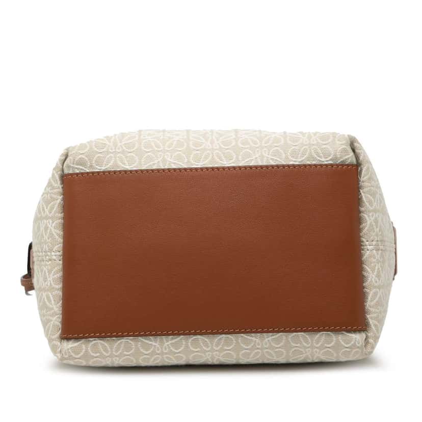 Loewe Small Anagram Jacquard Cubi Bag Brown Jacquard Good condition - Inside View