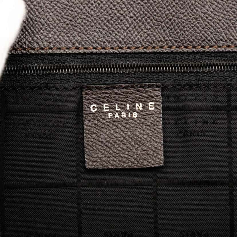 Celine Grained Calfskin Satchel Brown Leather Good condition - Box View