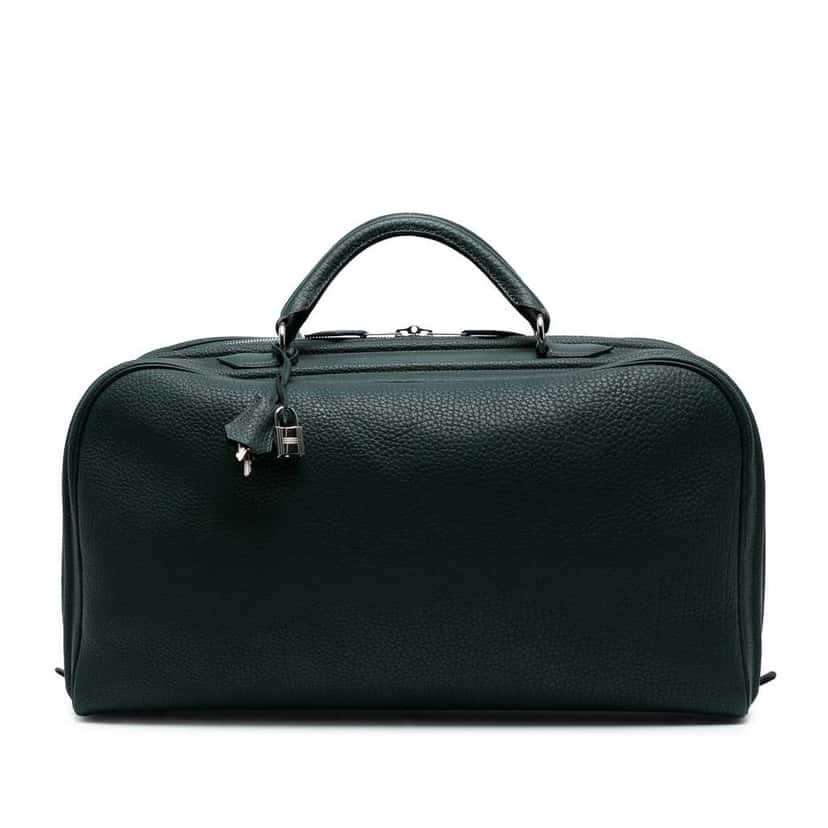 Hermès Epsom Sac En Vie 50 Green Leather Good condition - Front View