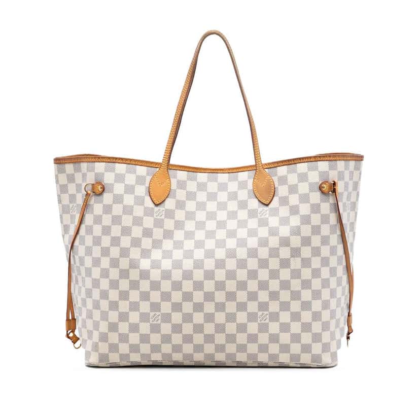 Louis Vuitton Damier Azur Neverfull GM White Good condition - Front View