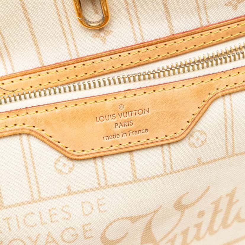 Louis Vuitton Damier Azur Neverfull GM White Good condition - Box View