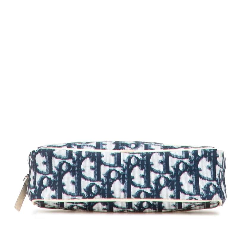 Dior Diorissimo Trotter Canvas Cosmetic Pouch Blue Canvas Good condition - Inside View