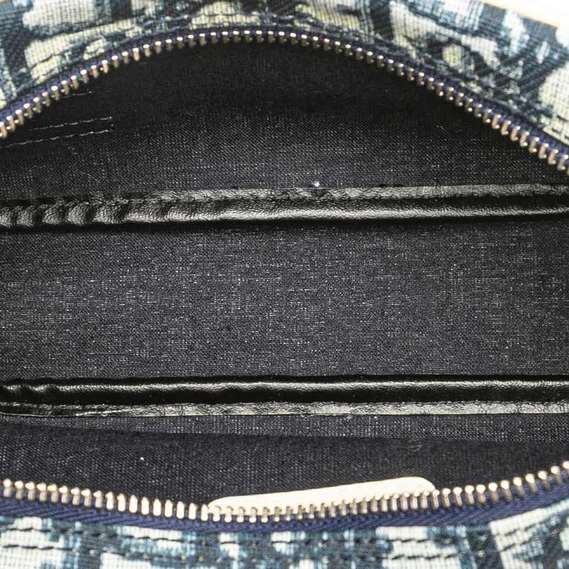 Dior Diorissimo Trotter Canvas Cosmetic Pouch Blue Canvas Good condition - Model View