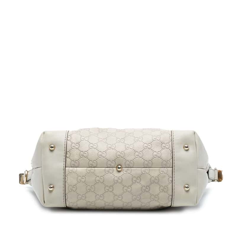 Gucci Guccissima Heart Bit Tote White Leather Good condition - Inside View