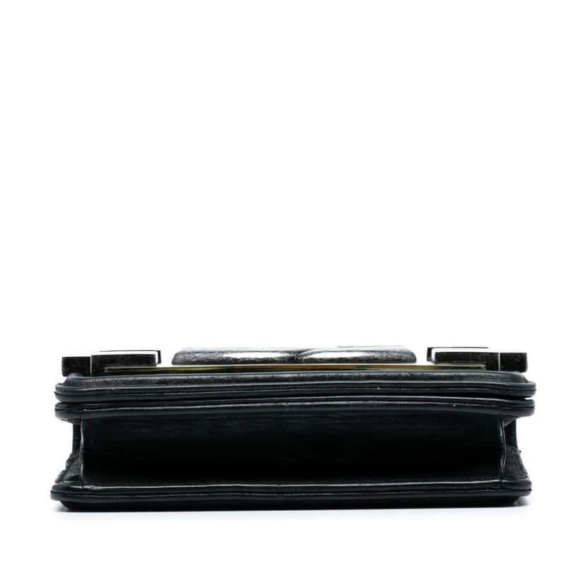 Chanel Mini Acrylic and Calfskin Boy Brick Flap Green Leather Good condition - Inside View