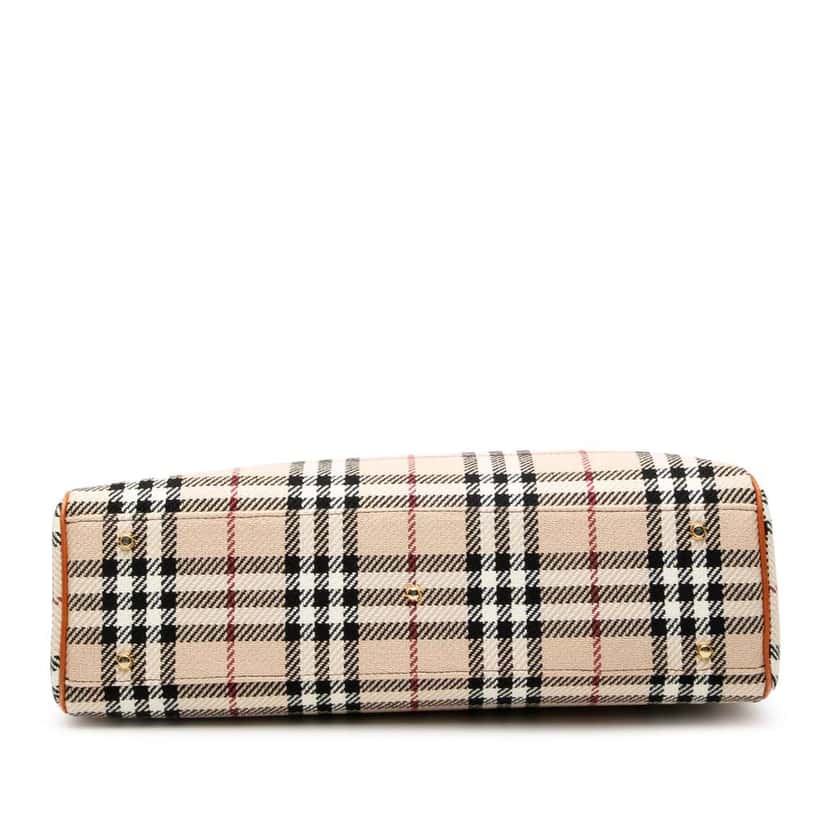Burberry House Check Wool Tote Brown Wool Good condition - Inside View