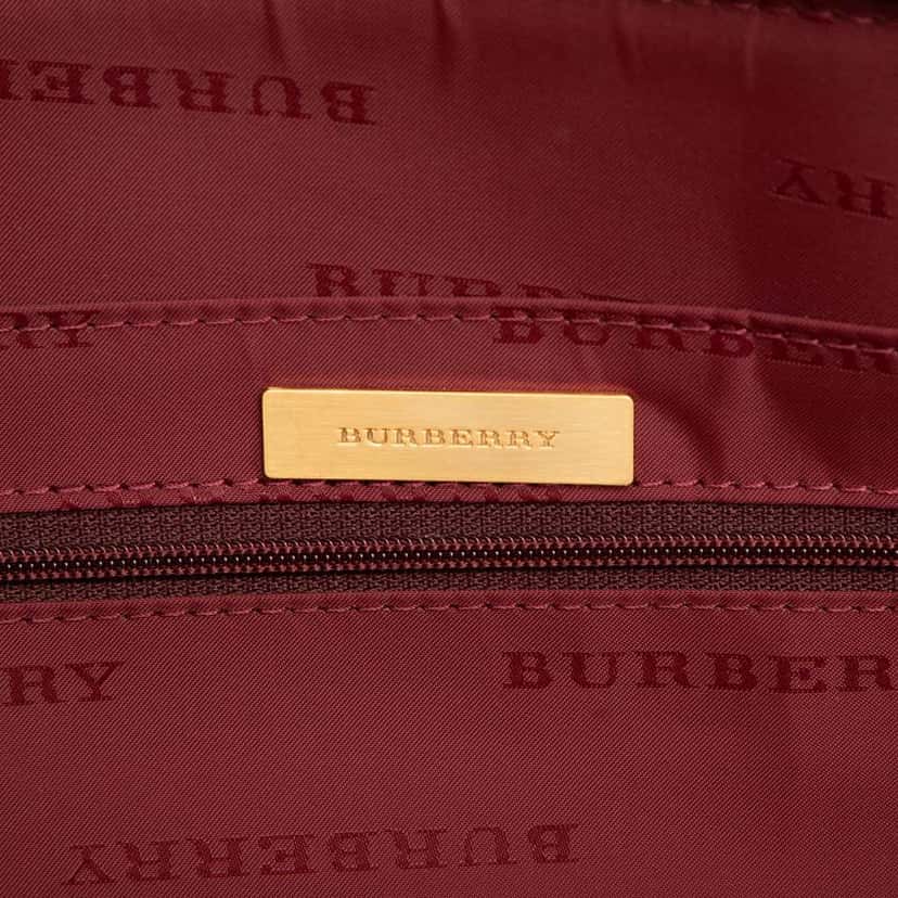 Burberry House Check Wool Tote Brown Wool Good condition - Box View