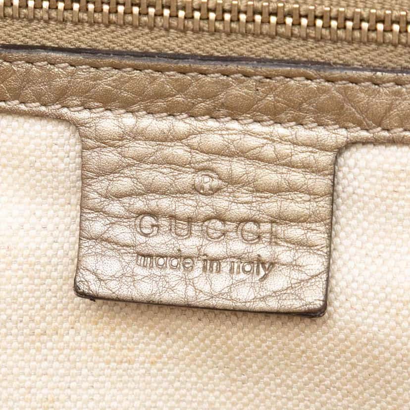 Gucci Leather Bella Satchel Gold Leather Very good condition - Box View