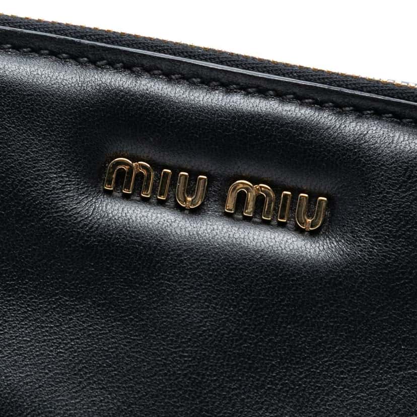 Miu Miu Small Nappa Biker Tote Black Leather Good condition - Box View
