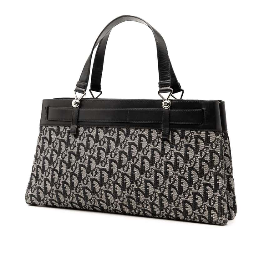 Dior Diorissimo Trotter Canvas Jeans Pocket Tote Black Canvas Good condition - Back View