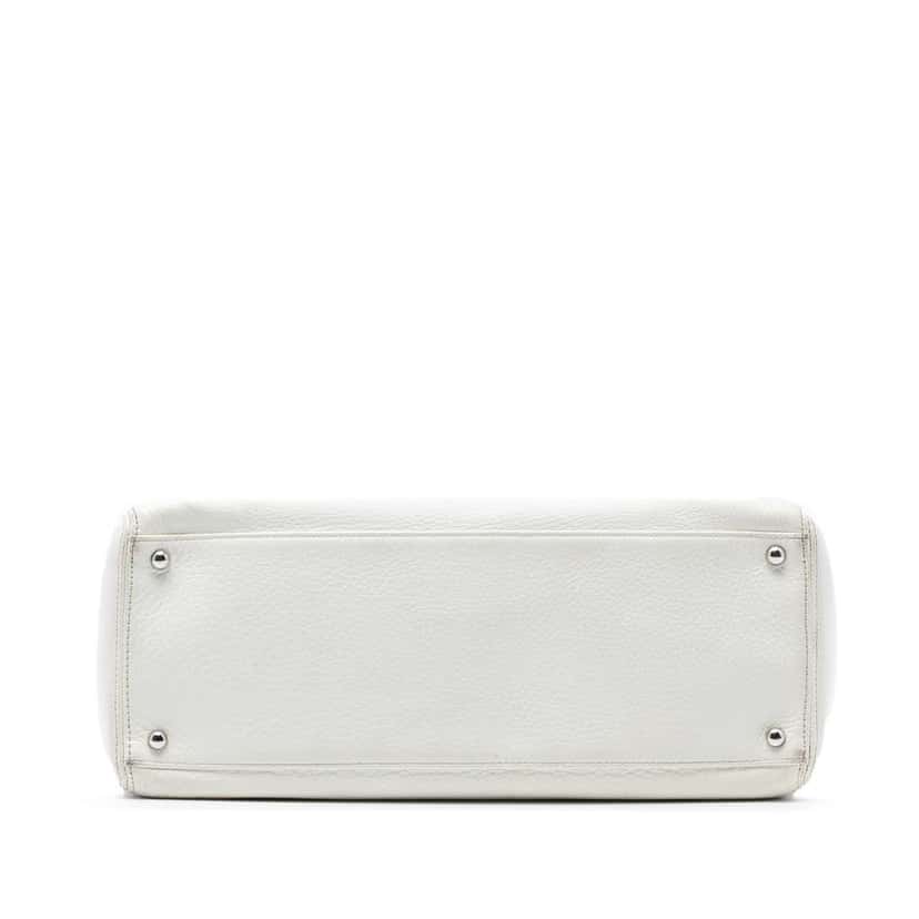 Chanel Medium Caviar Executive Cerf Tote White Leather Good condition - Inside View