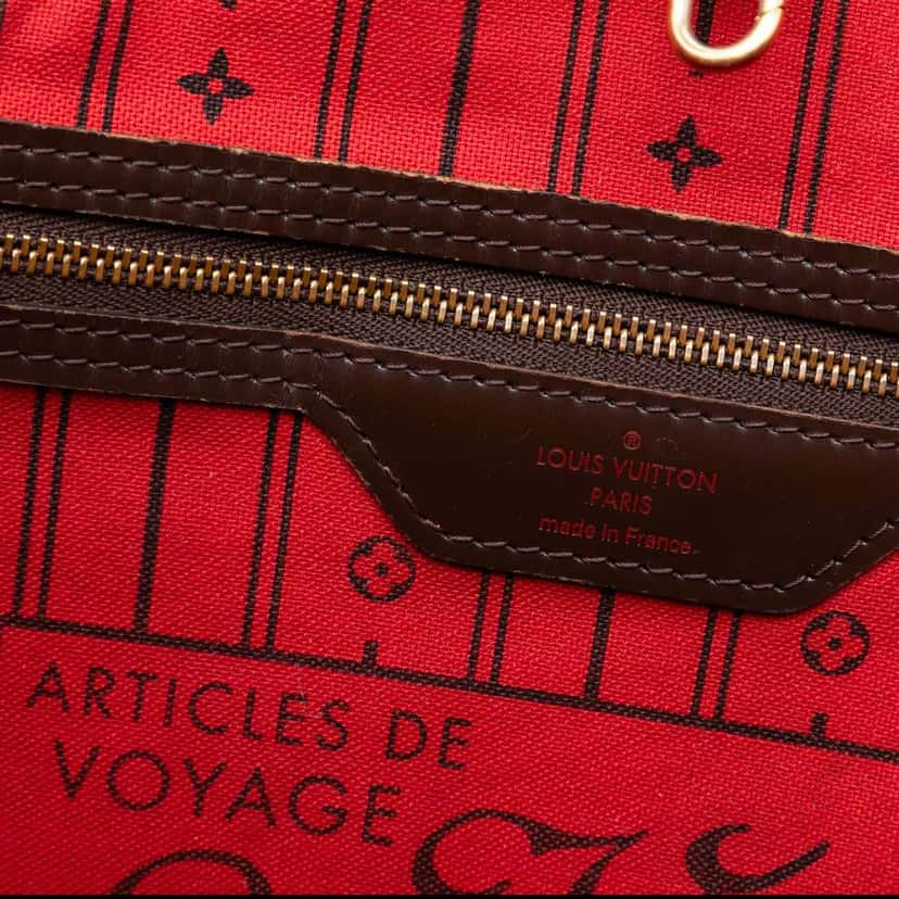 Louis Vuitton Damier Ebene Neverfull MM Brown Good condition - Box View