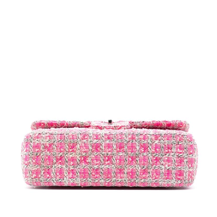 Chanel Jumbo Classic Tweed Double Flap Pink Tweed Good condition - Inside View
