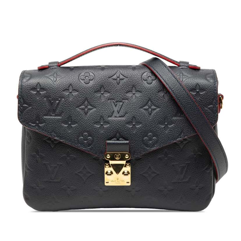 Louis Vuitton Monogram Empreinte Pochette Metis Blue Leather Good condition - Front View