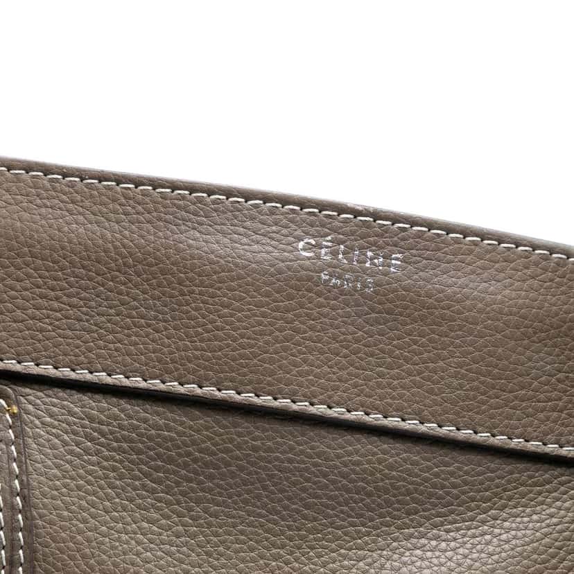 Celine Large Grained Calfskin Luggage Tote Brown Leather Good condition - Box View
