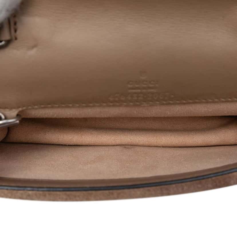 Gucci Mini GG Supreme Dionysus Crossbody Brown Canvas Fair condition - Model View