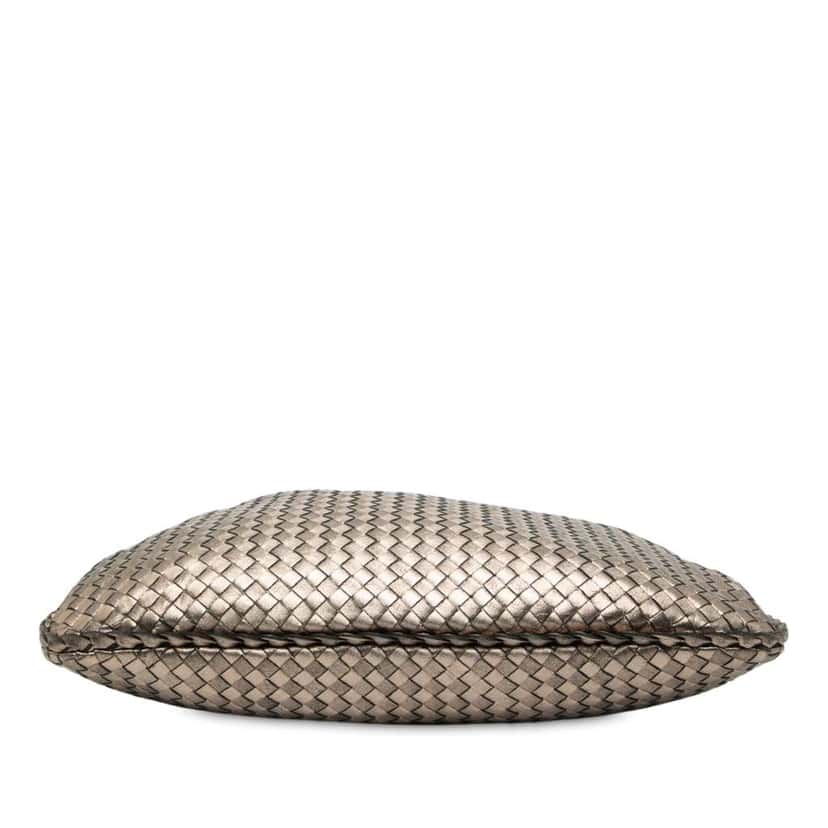 Bottega Veneta Medium Metallic Nappa Intrecciato Veneta Hobo Gold Leather Good condition - Inside View