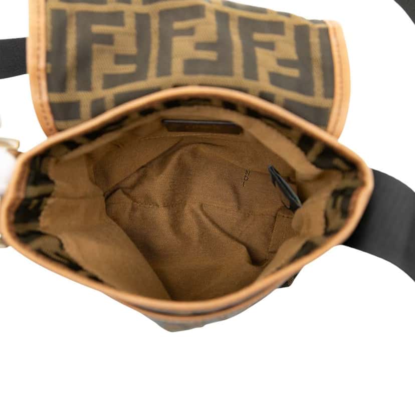 Fendi Mini FF Zucca Canvas Crossbody Brown Canvas Very good condition - Model View