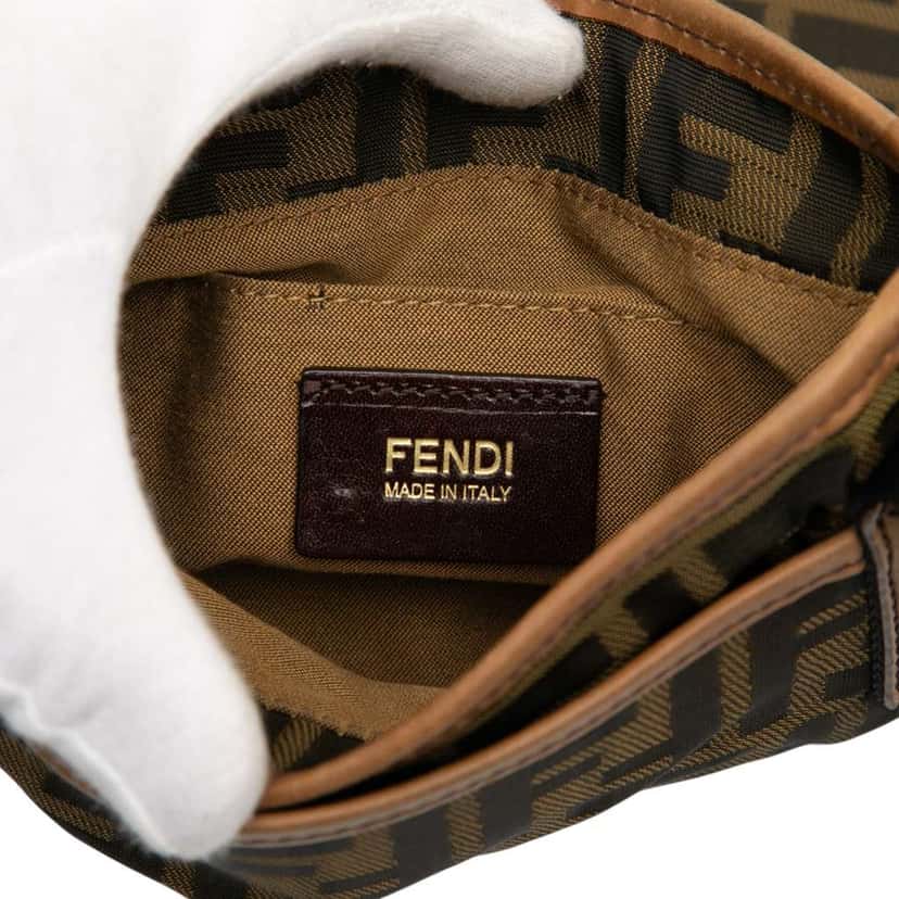 Fendi Mini FF Zucca Canvas Crossbody Brown Canvas Very good condition - Box View