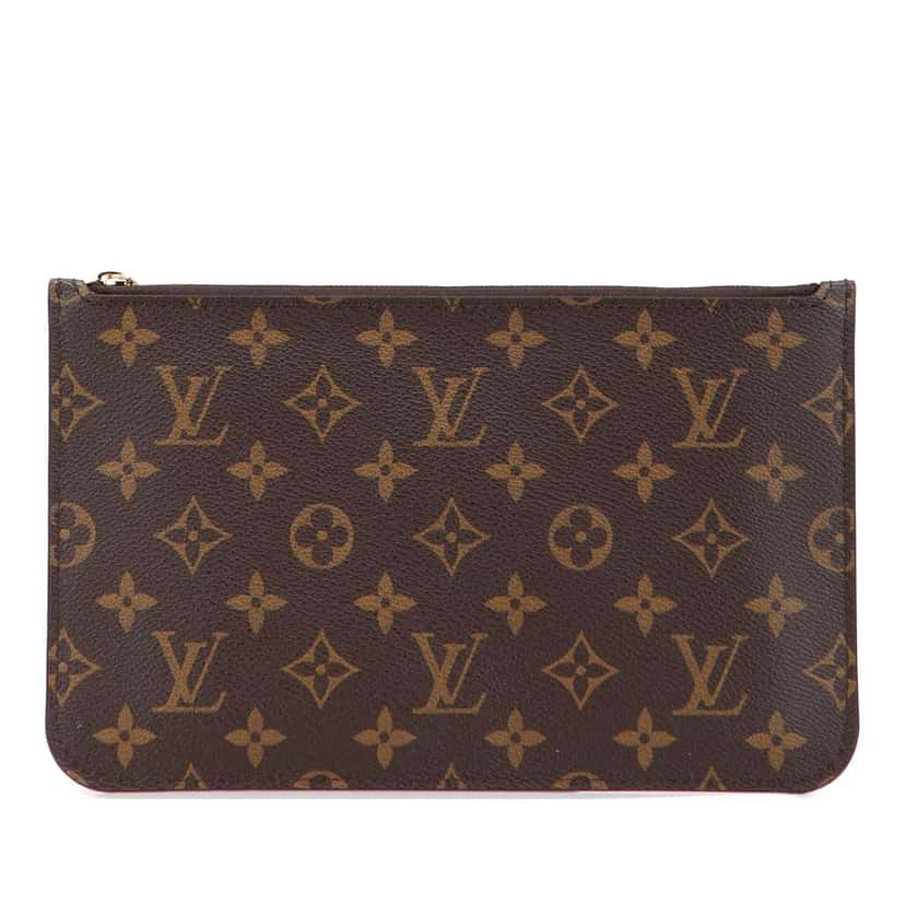 Louis Vuitton Monogram Neverfull Pochette Brown Good condition - Front View