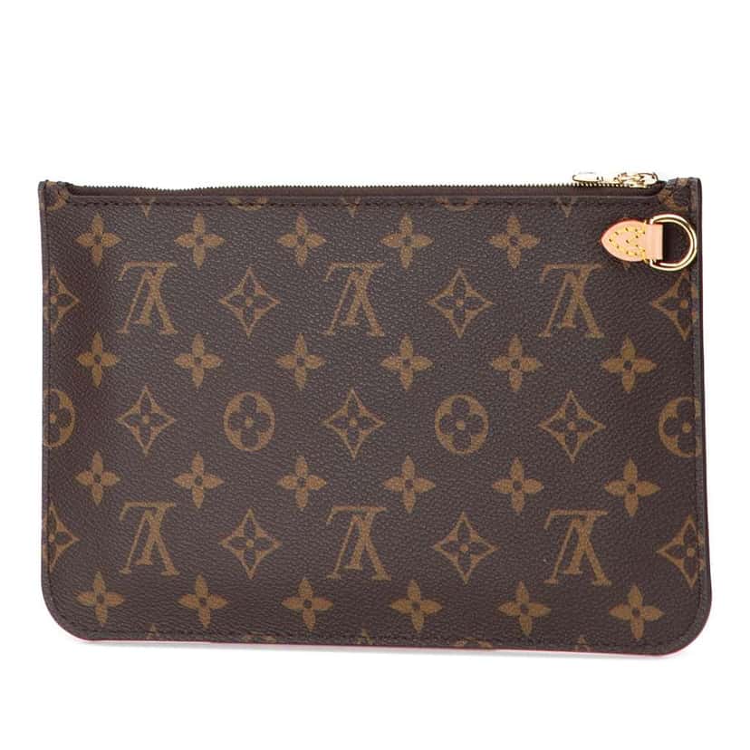 Louis Vuitton Monogram Neverfull Pochette Brown Good condition - Back View