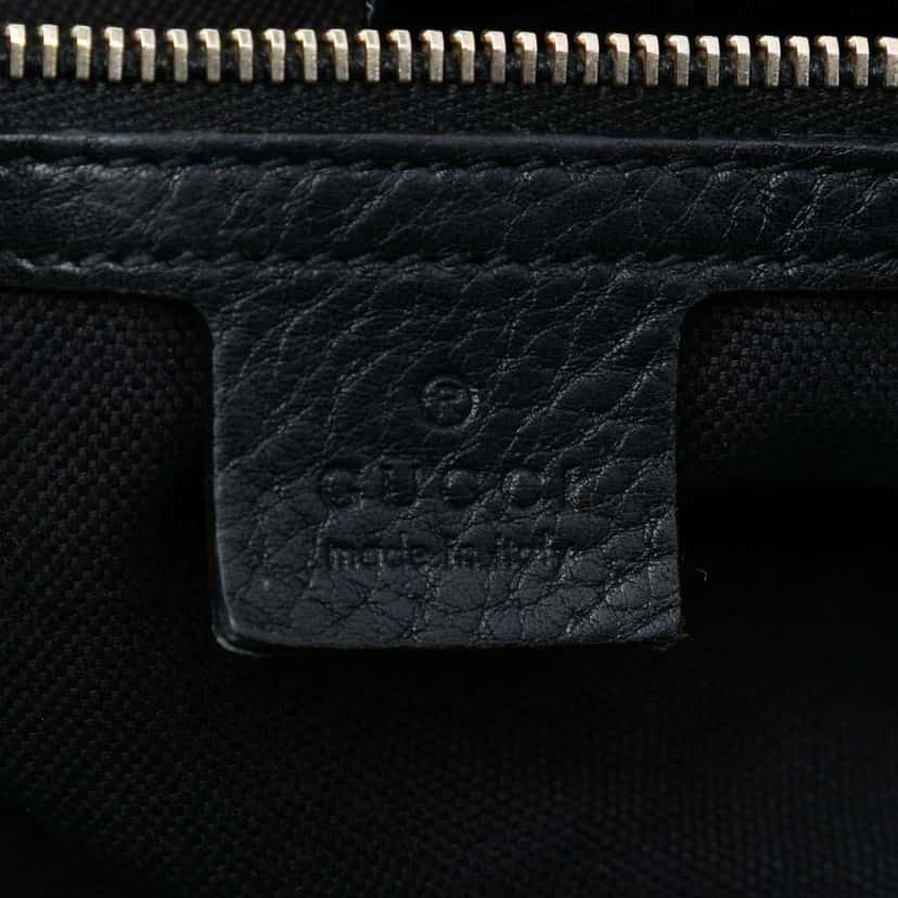 Gucci Medium Calfskin Bamboo Shopper Satchel Black Leather Good condition - Box View