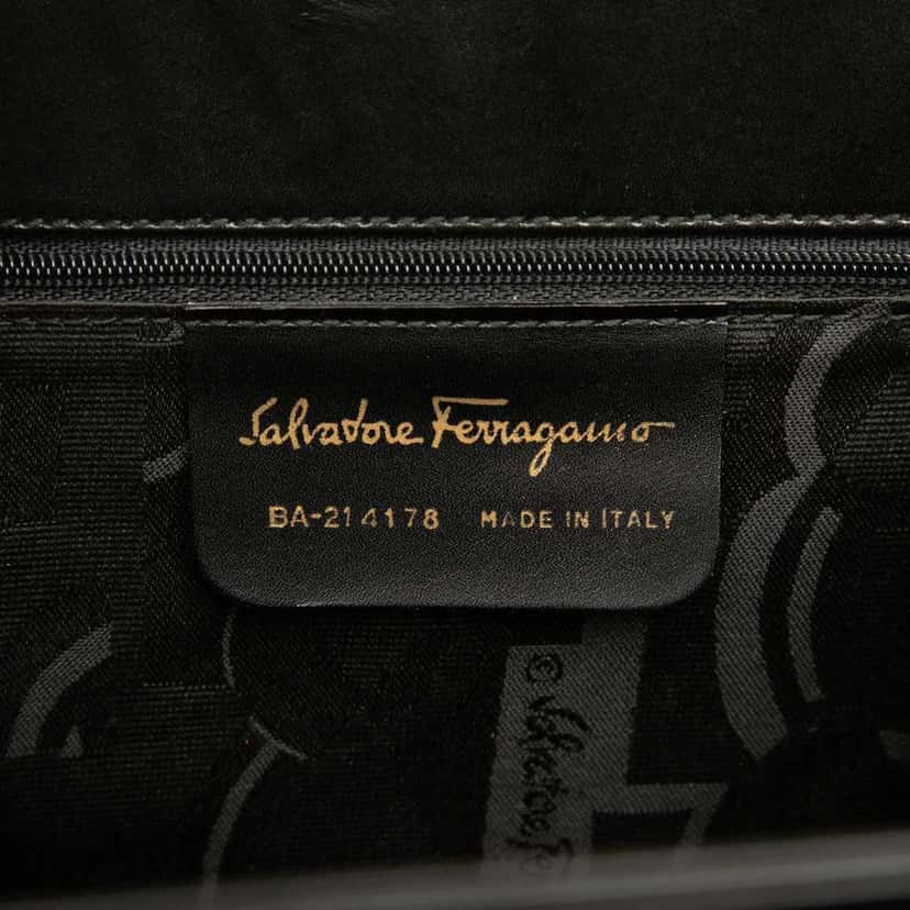Salvatore Ferragamo Leather Vara Bow Satchel Black Leather Good condition - Box View