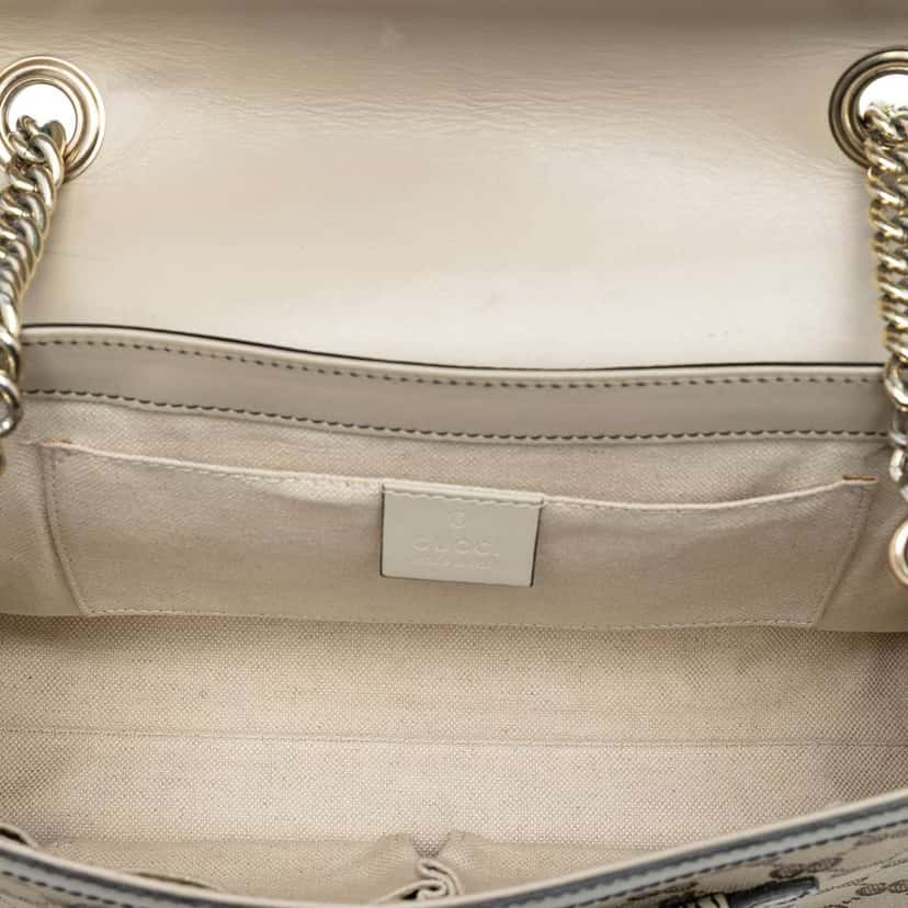 Gucci Medium GG Canvas Emily Shoulder Bag Brown Canvas Good condition - Model View