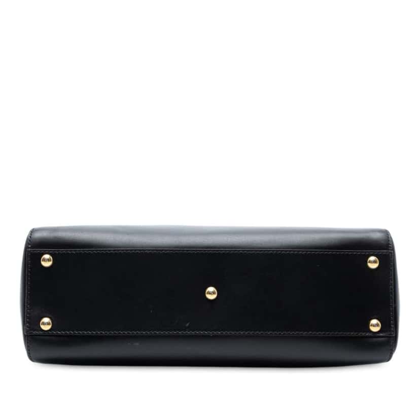 Fendi Medium Shiny Nappa Peekaboo Iconic Satchel Black Leather Good condition - Inside View