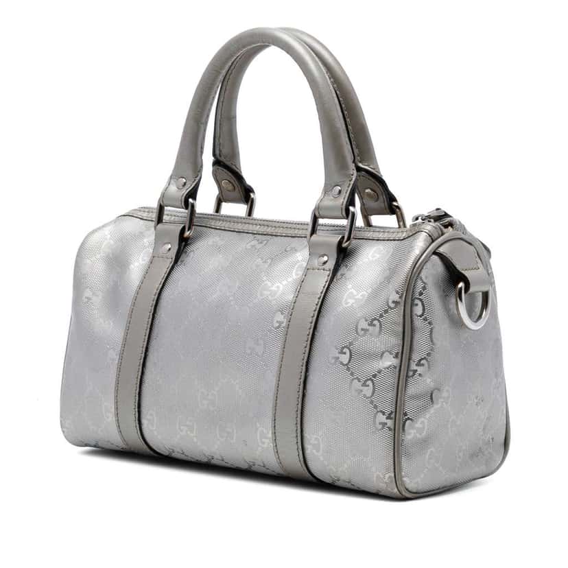 Gucci GG Imprime Joy Boston Silver Canvas Good condition - Back View