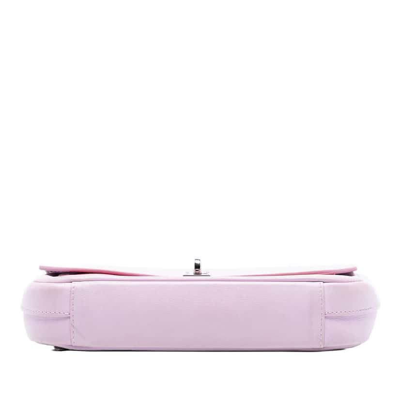 Dior Tricolor Leather Turn Lock Wallet on Chain Pink Leather Very good condition - Inside View