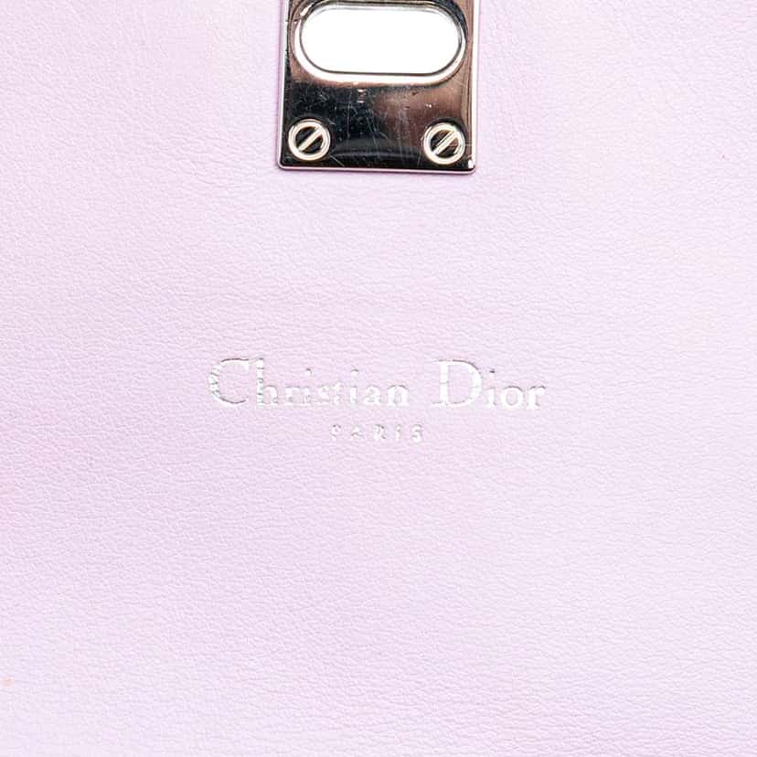 Dior Tricolor Leather Turn Lock Wallet on Chain Pink Leather Very good condition - Box View