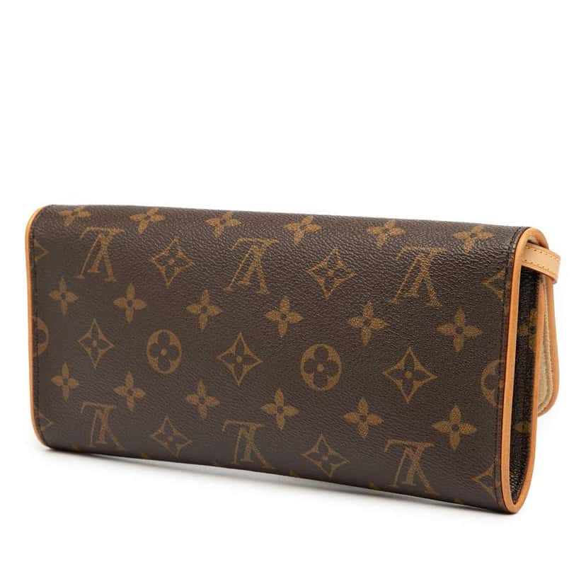 Louis Vuitton Monogram Pochette Twin GM Brown Good condition - Back View