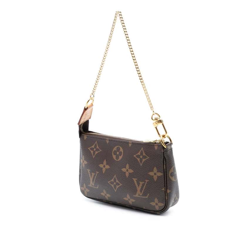 Louis Vuitton Monogram Mini Pochette Accessoires Brown Good condition - Back View