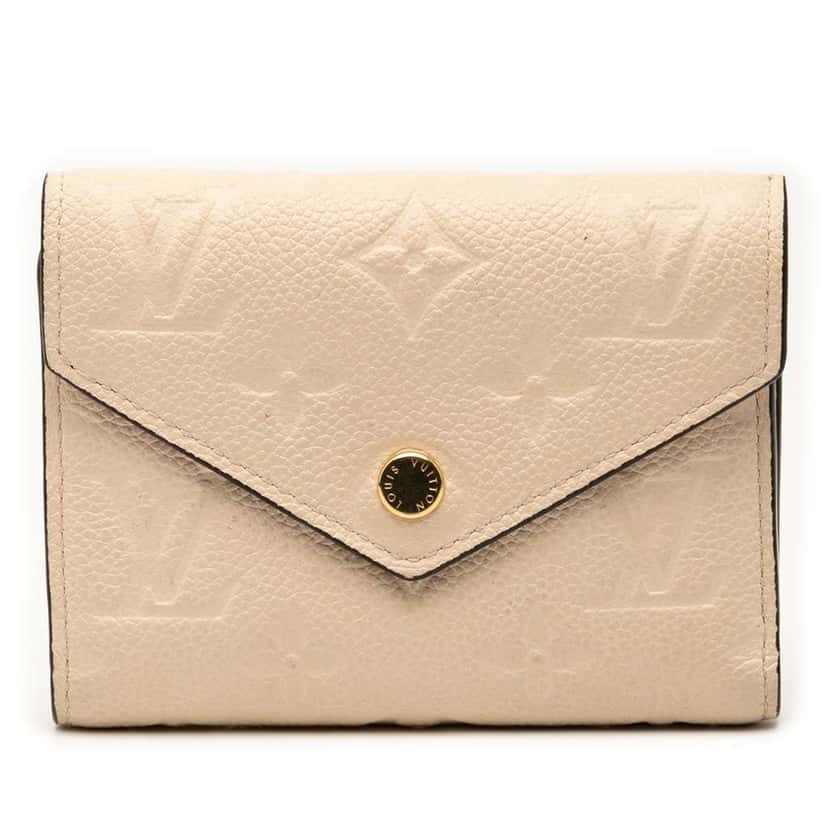 Louis Vuitton Monogram Empreinte Victorine Wallet Brown Leather Good condition - Front View