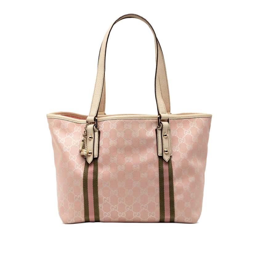 Gucci GG Canvas Jolicoeur Tote Pink Canvas Good condition - Front View