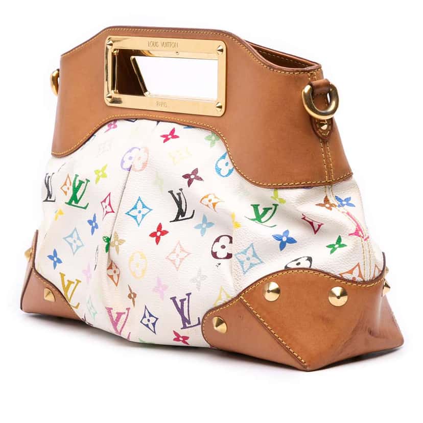 Louis Vuitton Monogram Multicolore Judy MM White Canvas Good condition - Back View