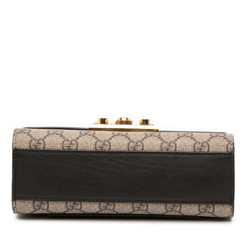 Gucci Small GG Supreme Padlock Crossbody Brown Canvas Good condition - Inside View