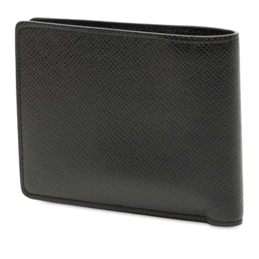 Louis Vuitton Taiga Multiple Wallet Black Leather Good condition - Back View