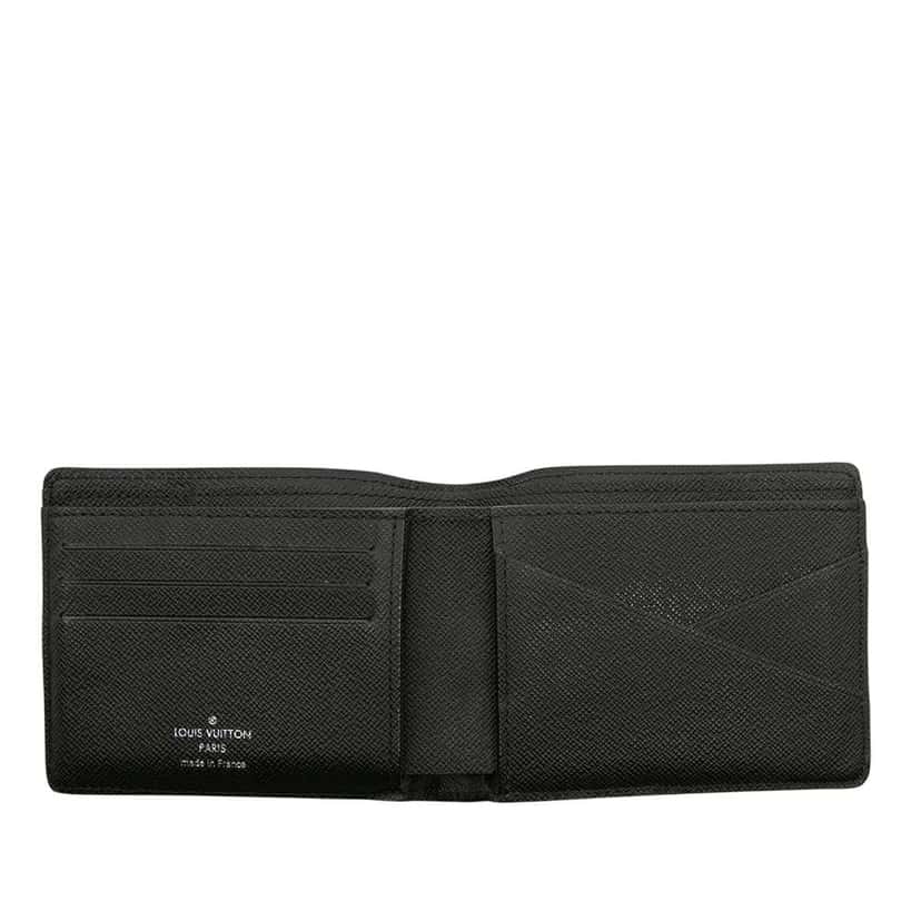 Louis Vuitton Taiga Multiple Wallet Black Leather Good condition - Model View