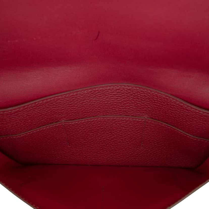 Hermès Togo Dogon Duo Wallet GM Red Leather Good condition - Model View
