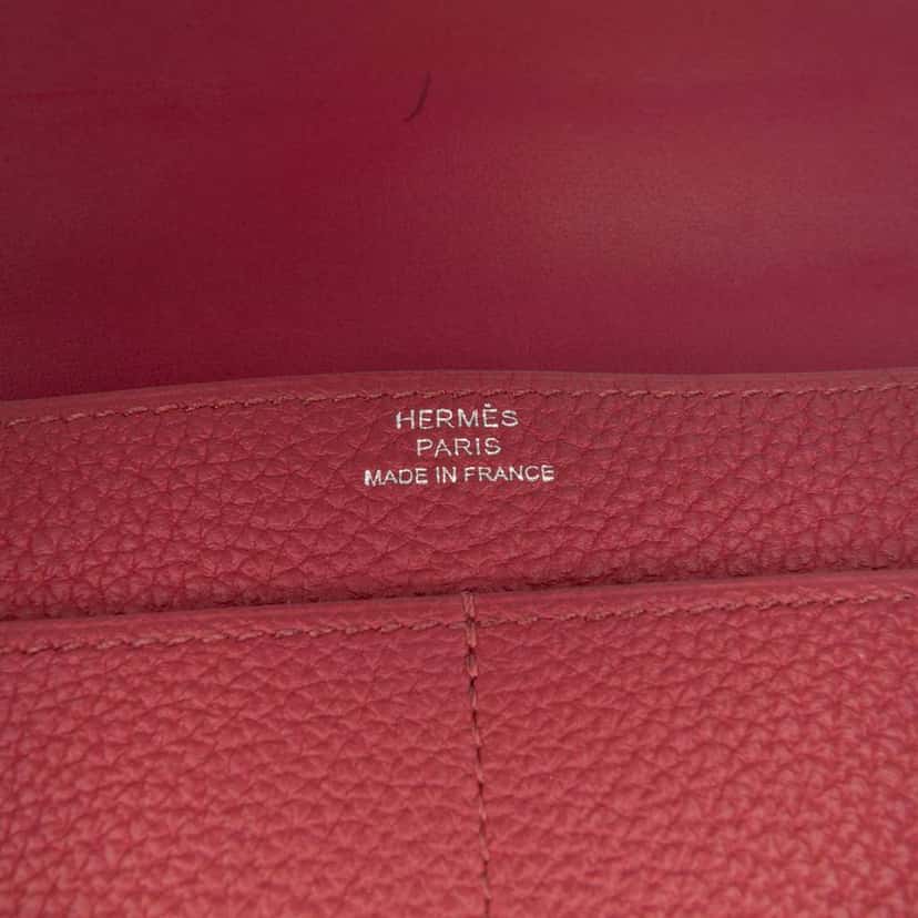 Hermès Togo Dogon Duo Wallet GM Red Leather Good condition - Box View
